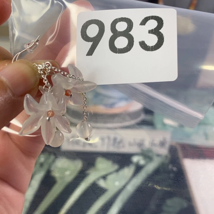 【闪购商品】岫玉发饰未镶嵌豆**I