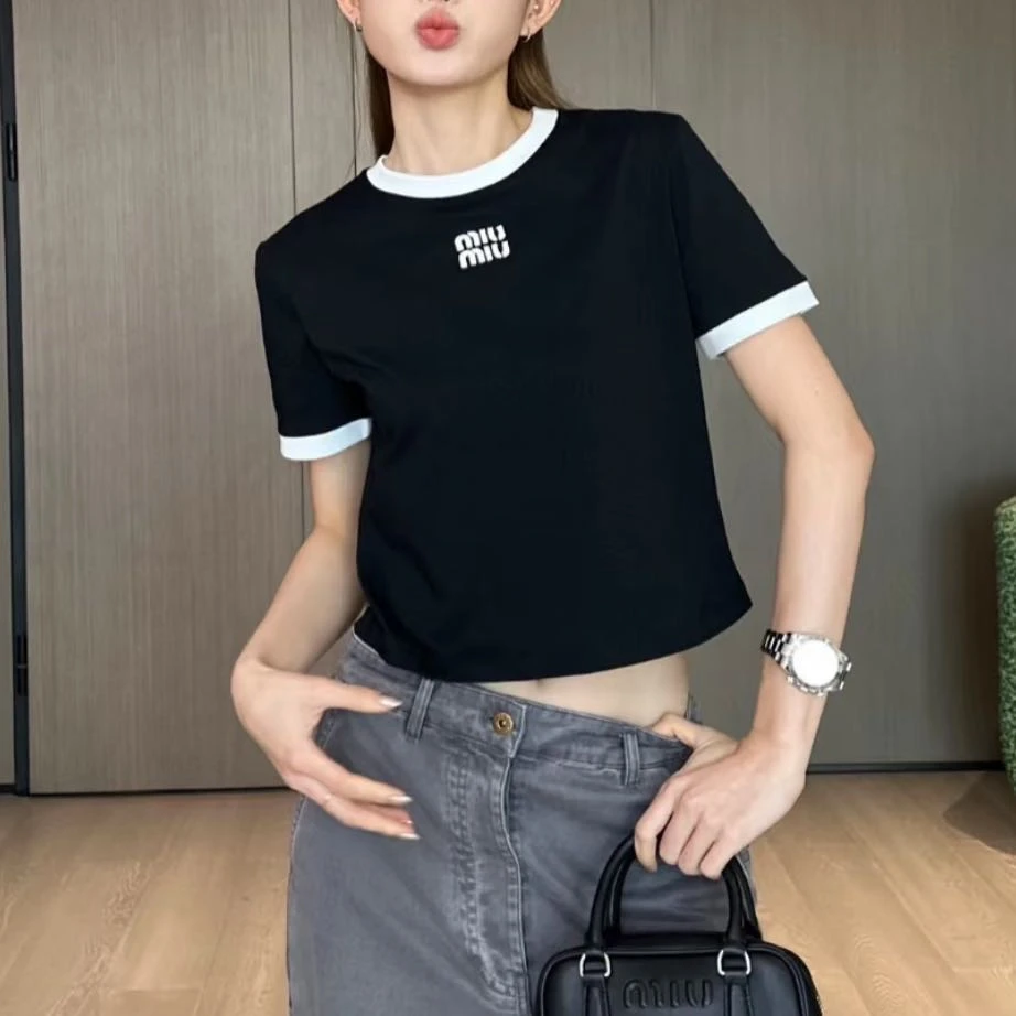 95新/ Miumiu/短袖T恤 /L码/Xspa8492