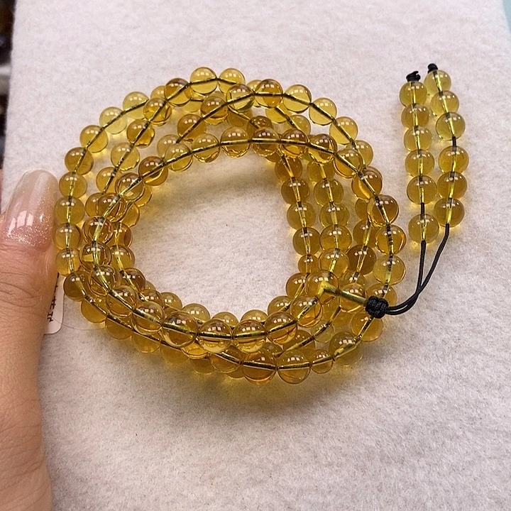 未镶嵌颈饰琥珀净水高蓝白108