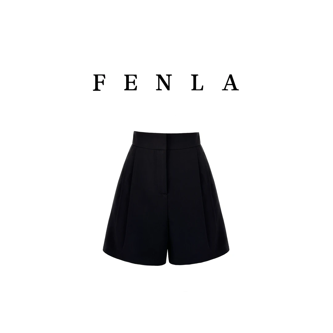 【惠姐私服】休闲高腰A字显瘦西装短裤女宽松阔腿裤子 82528