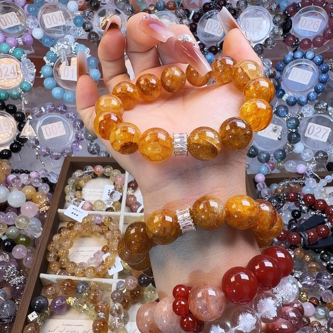 手链合金水晶黄椒