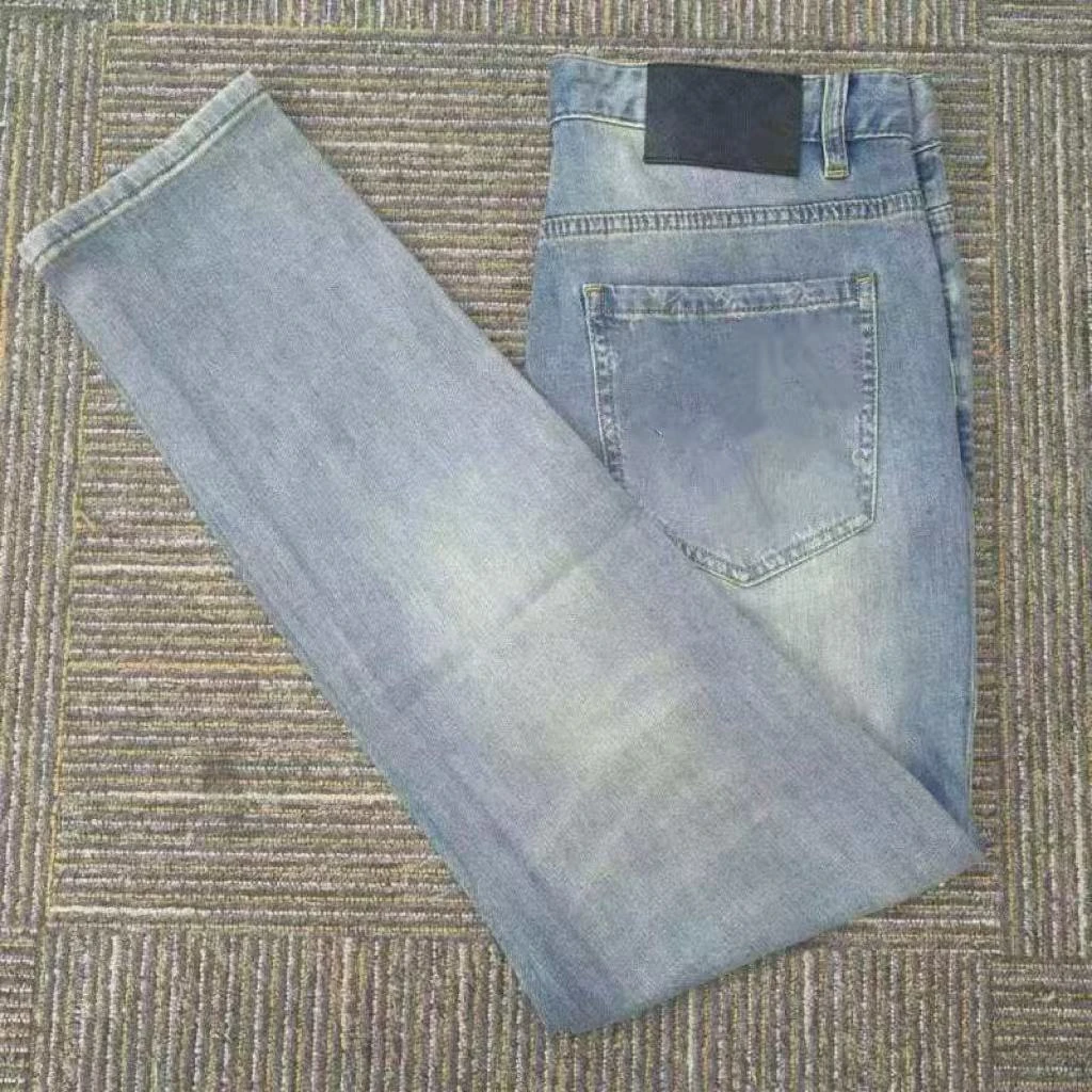 【甲哥】男士浅蓝色时尚休闲牛仔裤