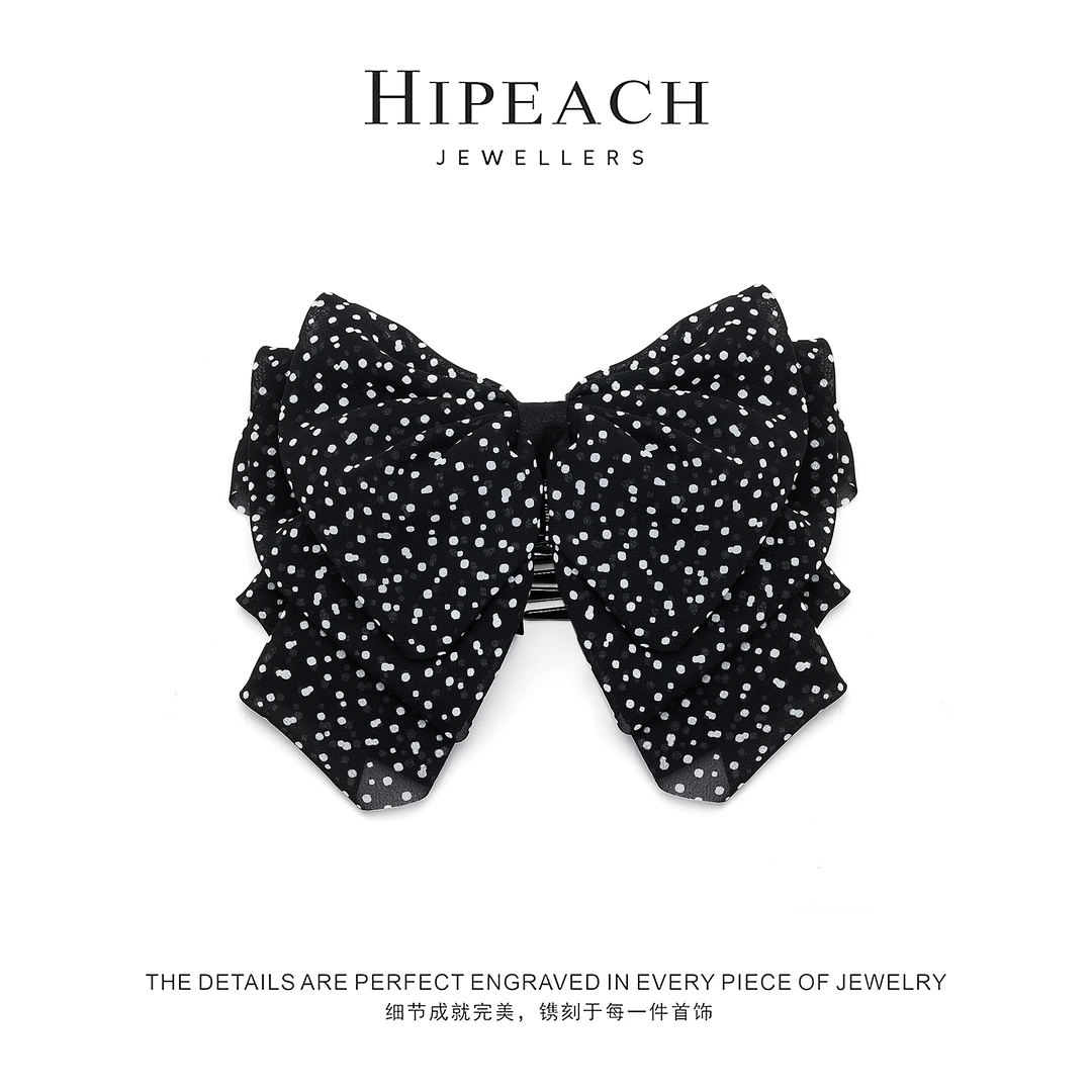 法式波点气质抓夹020-003