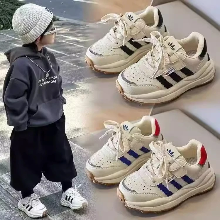 阿童木男童韩版运动2025春季新款儿童休闲中大童轻便鞋子男童