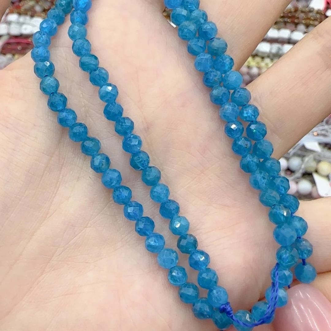 玛瑙/玉髓未镶嵌珠宝半成品一级蓝磷灰切面一条卡4