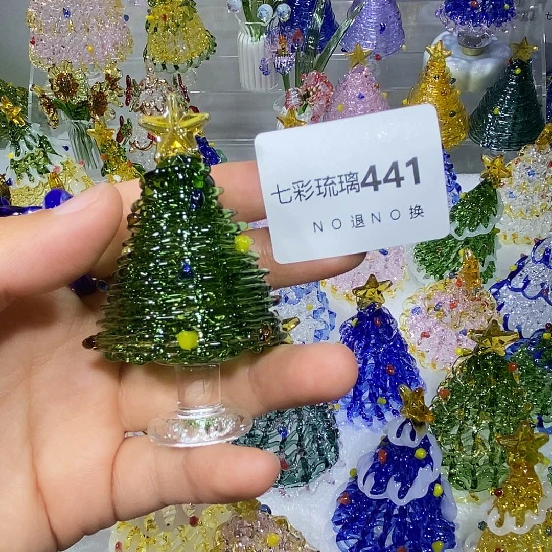 ****颈饰玻璃441绿色圣诞树