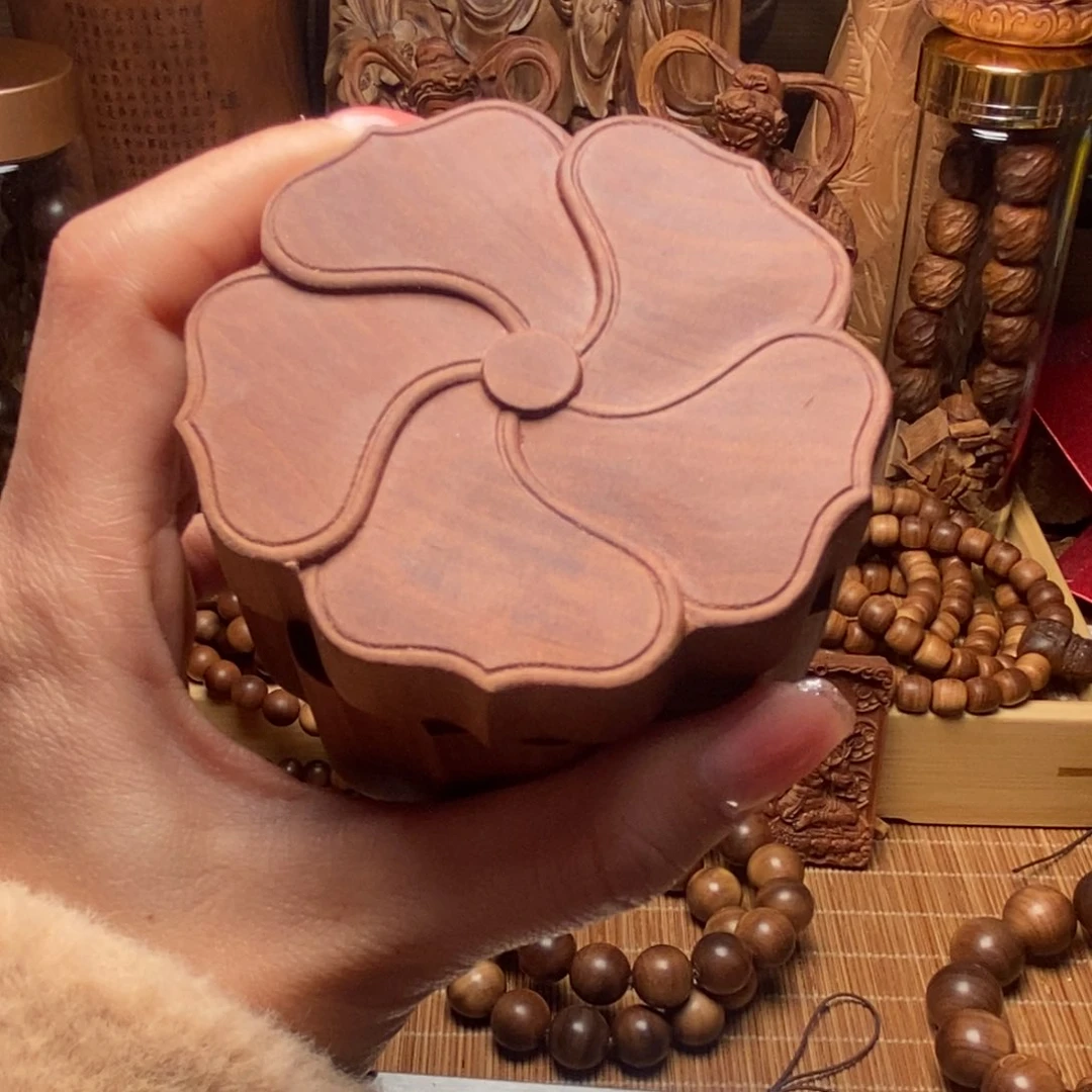 檀香木把件细*手串摆件