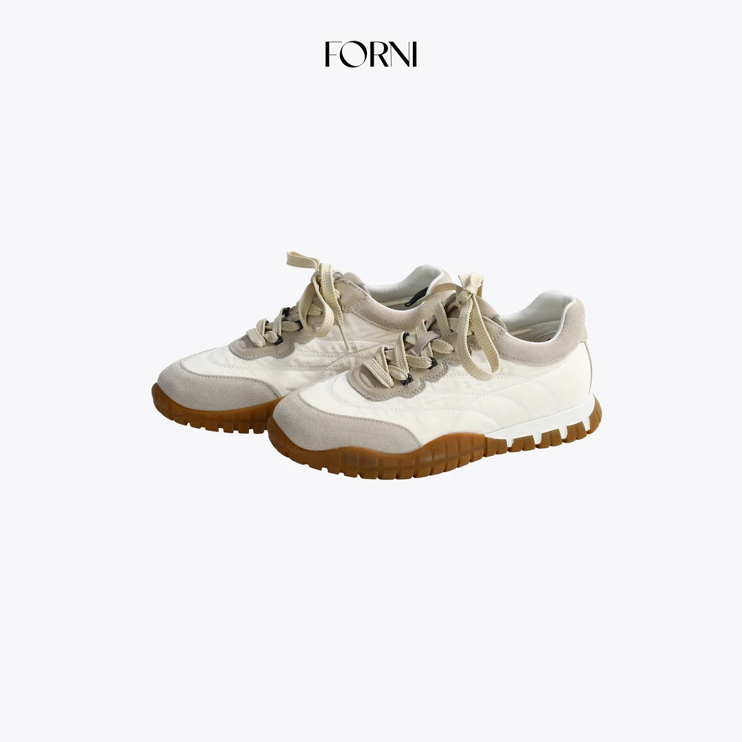 FORNI 出道即巅峰 MIU家同款复古风头层牛皮系带阿甘鞋饼干鞋