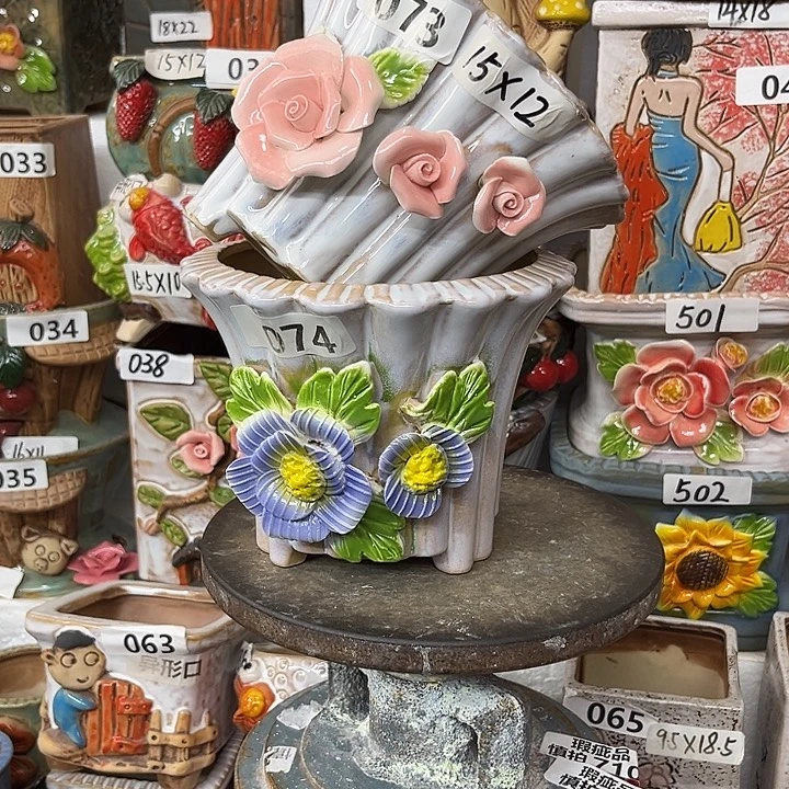 粗陶材质多肉花盆