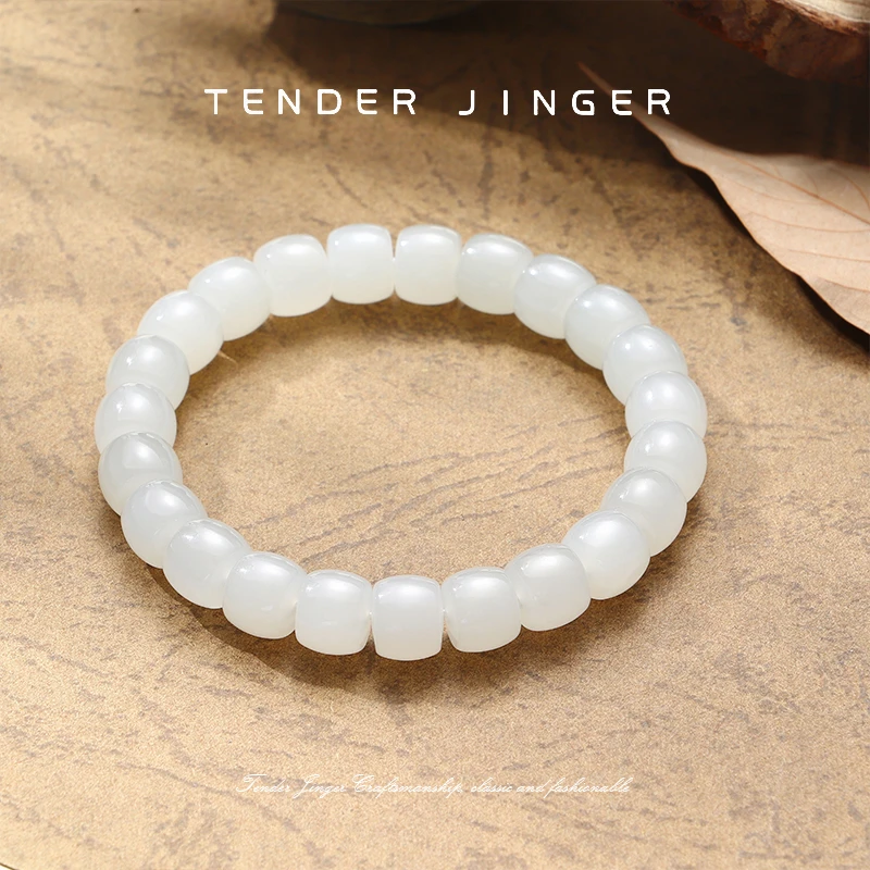 Tender Jinger新款天然和田玉手串轻奢经典高级