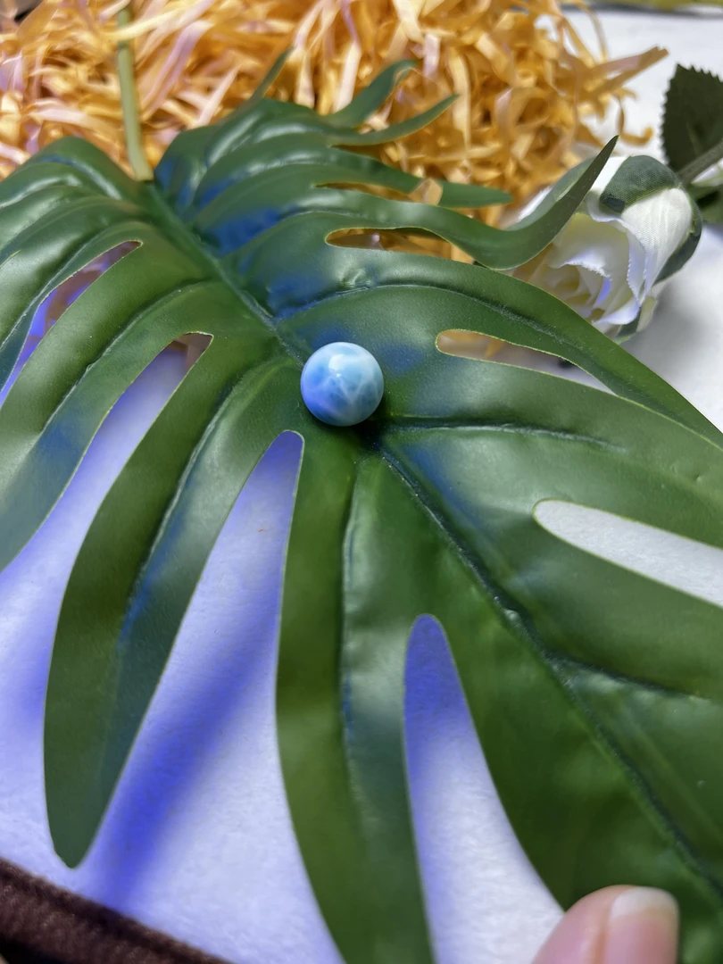 宝欧达天然拉利玛海纹石12mm梦幻圆珠单圈单珠（勿拍链接）