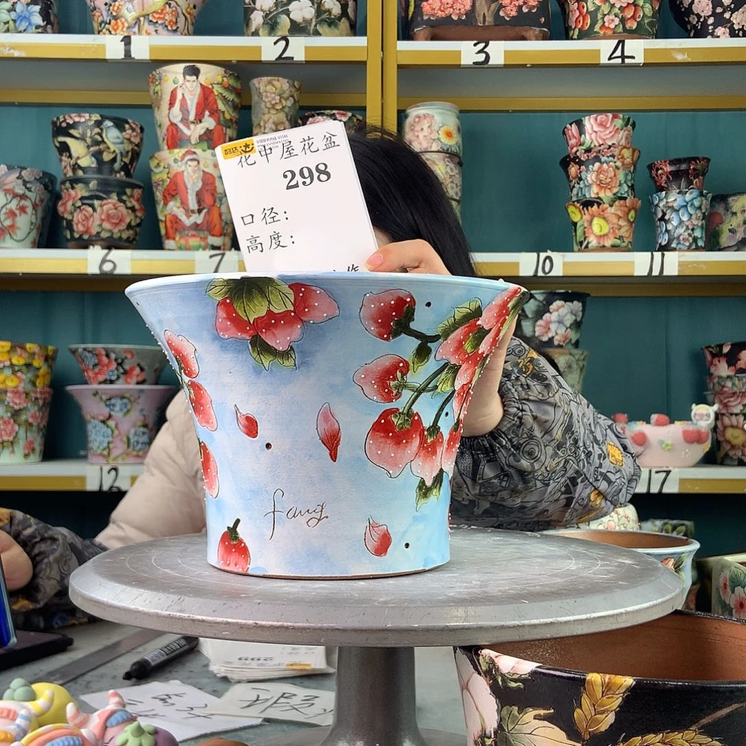 陶景德镇手工花盆298