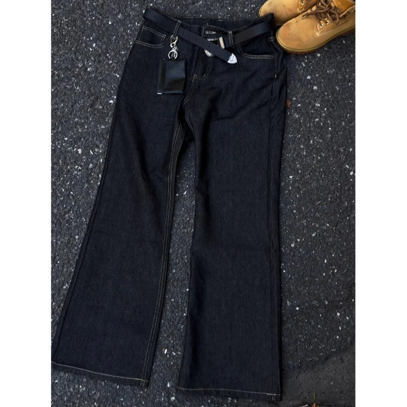 2021m版型原牛黑色牛仔裤男早秋高级感休闲长裤hiphop垂感直筒裤