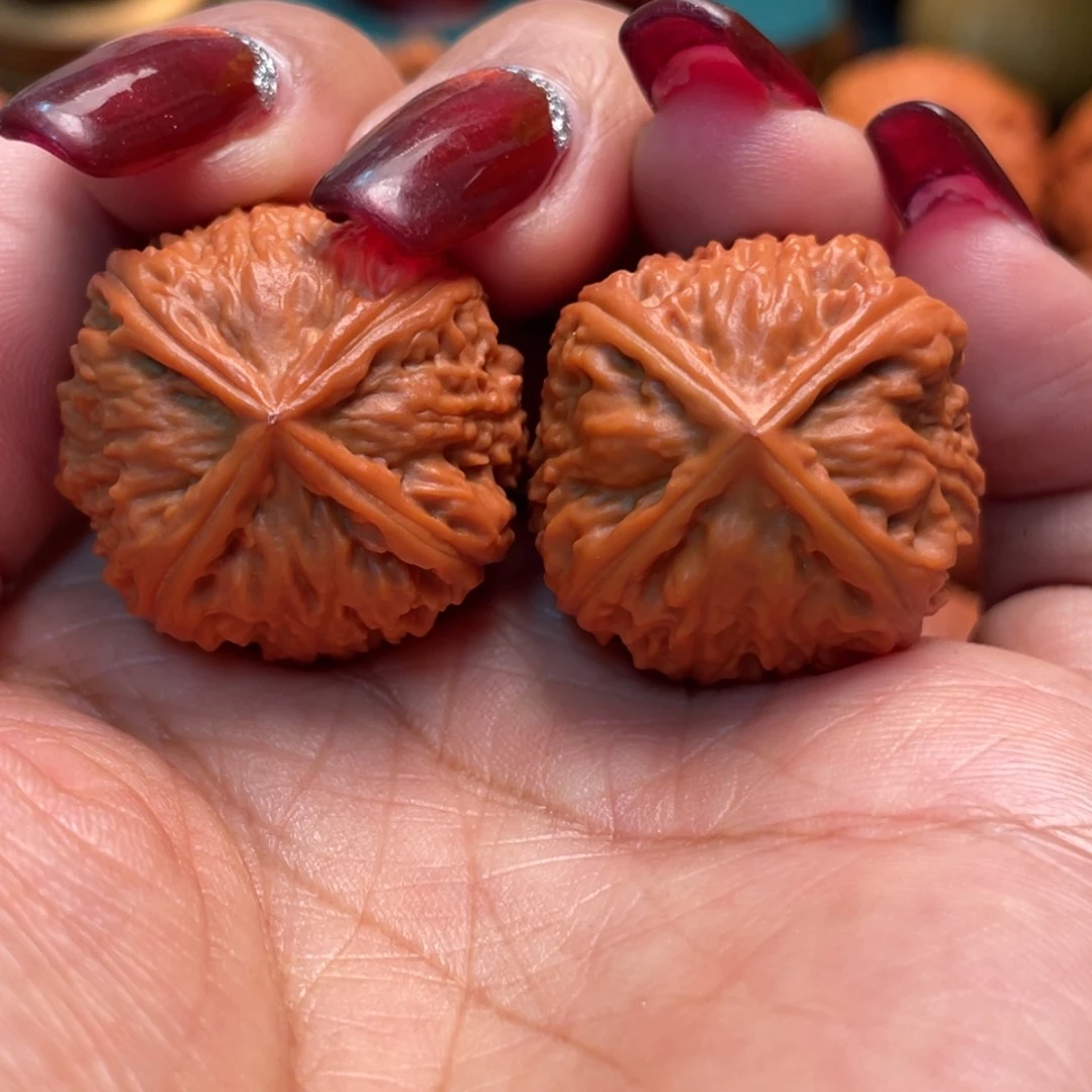 把件文玩核桃蚂蚁纹四棱