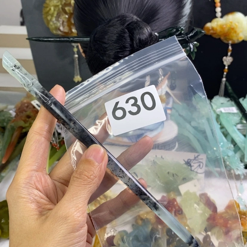 【闪购商品】岫玉发饰未镶嵌岚*べ