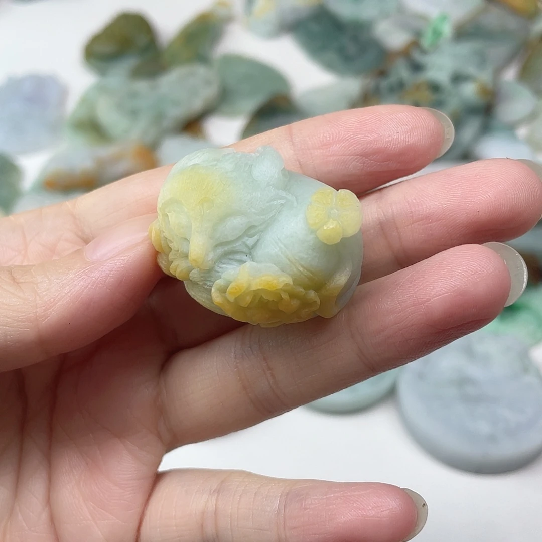 未镶嵌定制翡翠李*加翡翠