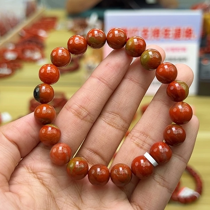 南红玛瑙多样性发一，卡10mm未镶嵌