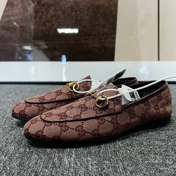 未使用 GUCCI/古驰 15713486古驰Gucci 帆布老花乐福鞋 36