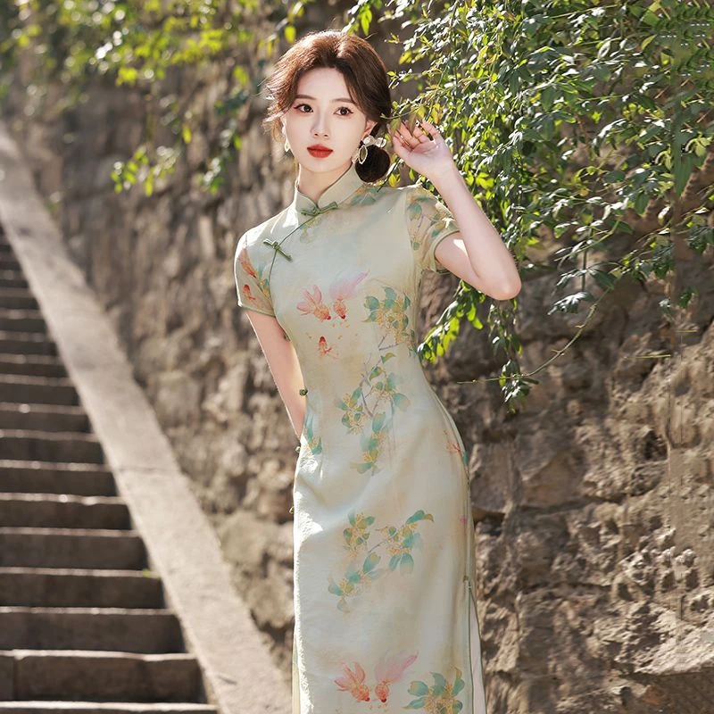 锦鲤高考送考专用旗袍2025新中式改良少女夏季新式年轻款日常可穿