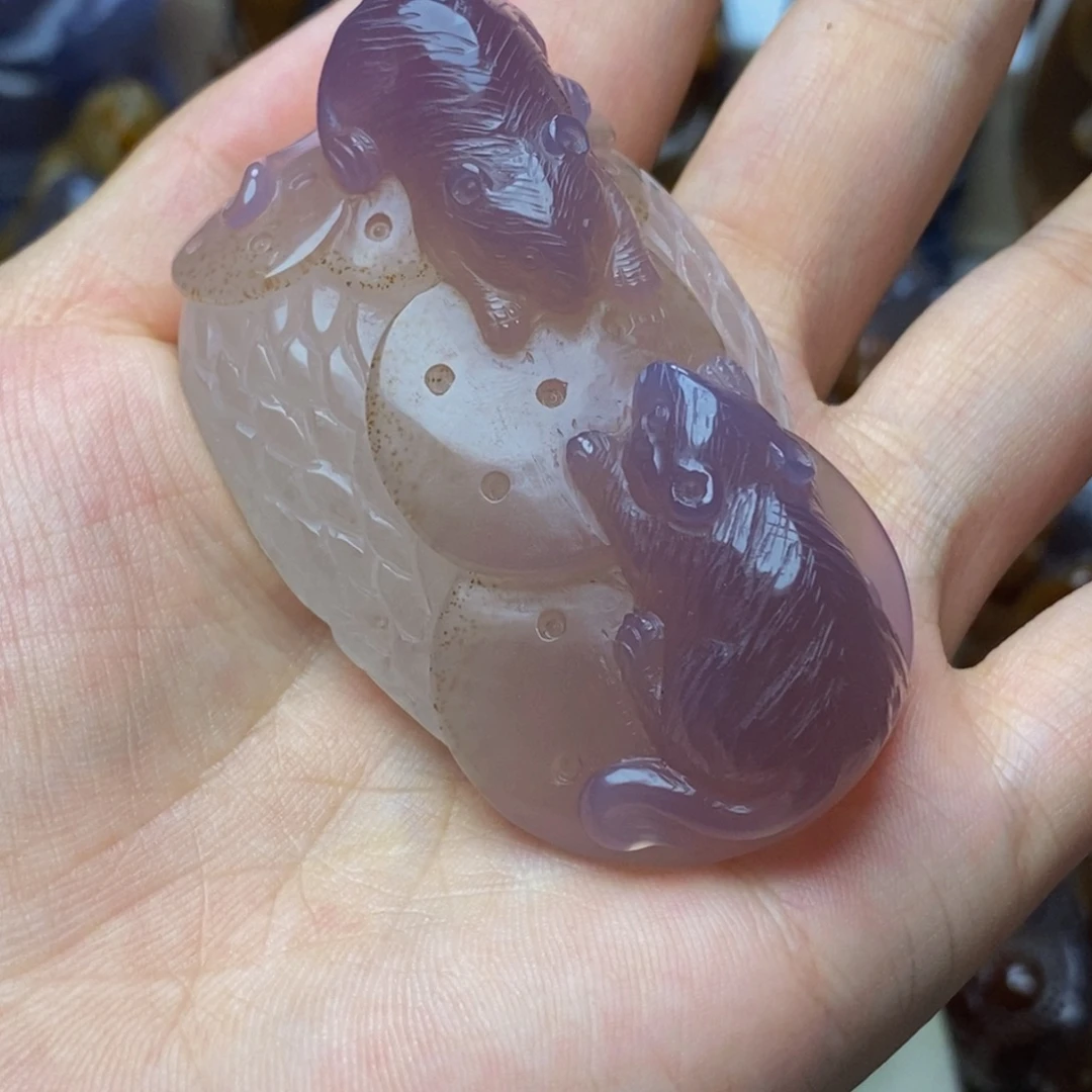 未镶嵌手把件玛瑙/玉髓