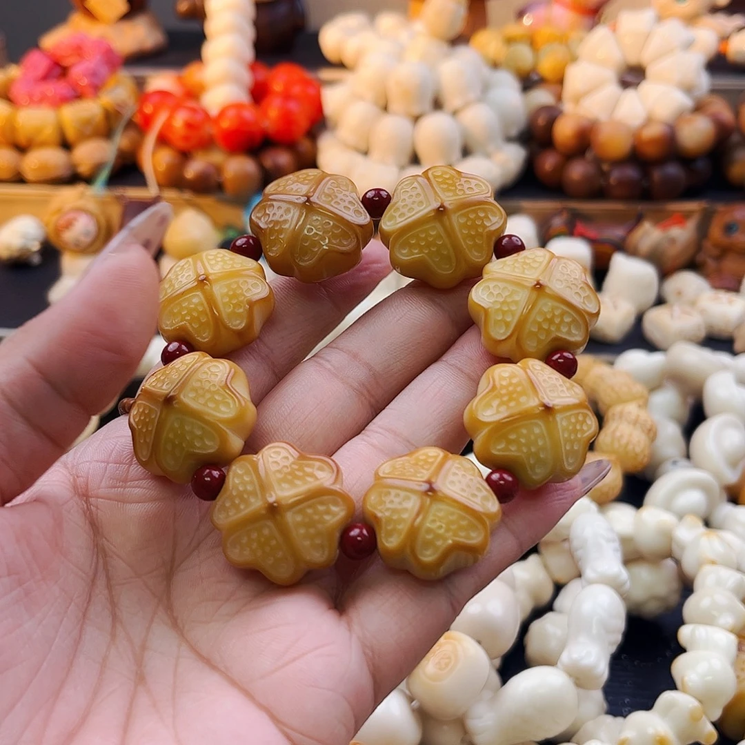 菩提根/象牙果手串四叶草
