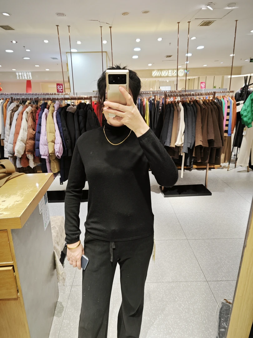 2024羊毛小衫半高领纯色