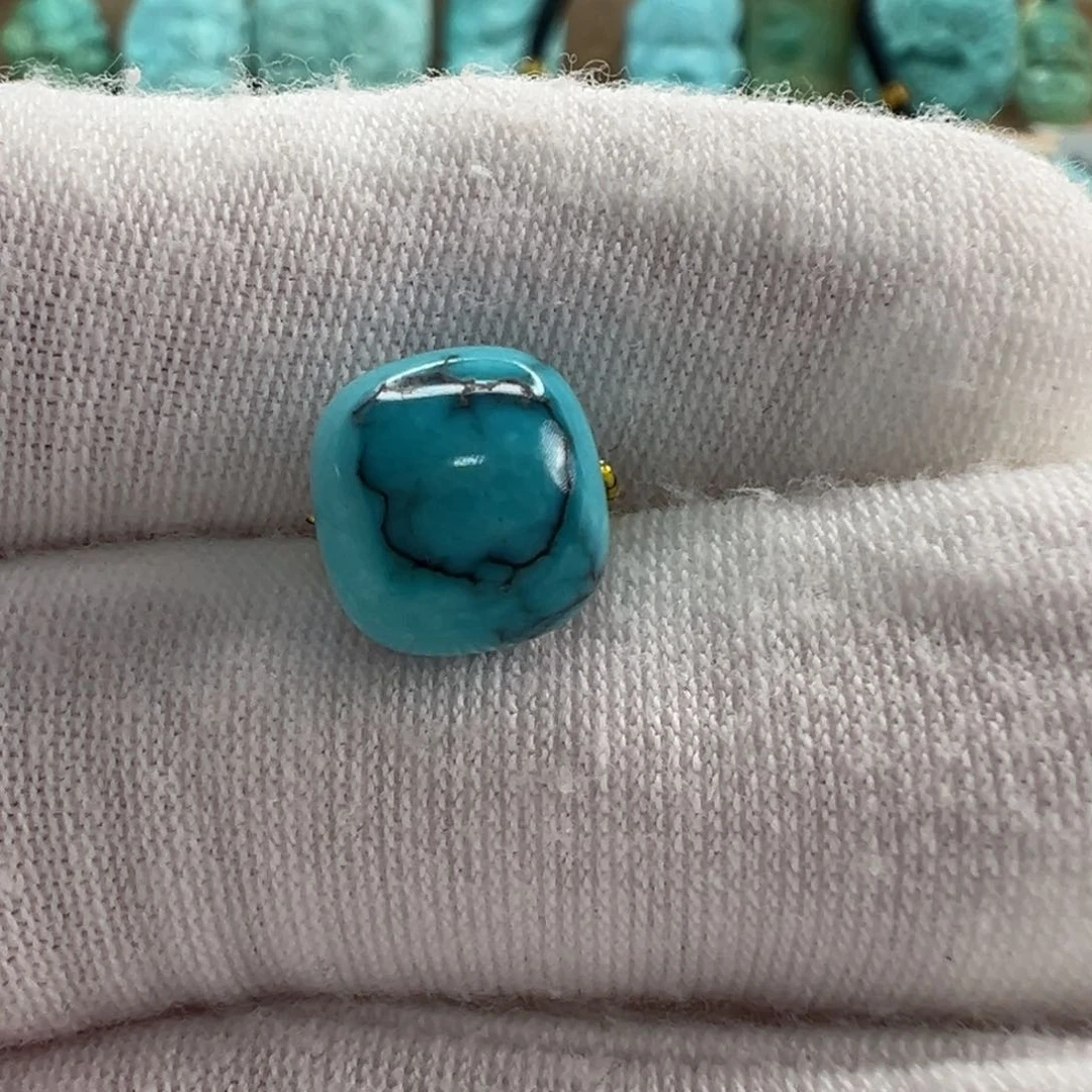 未镶嵌绿松石老型珠9.7x9.2mm