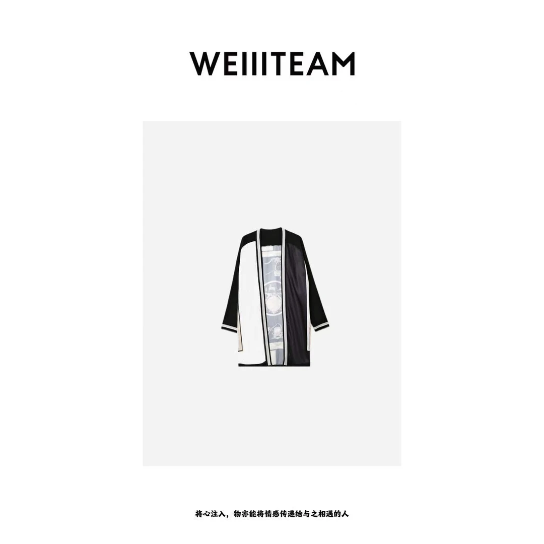 WEIIITEAM “时光之恋” 拼色长款开衫" 86383