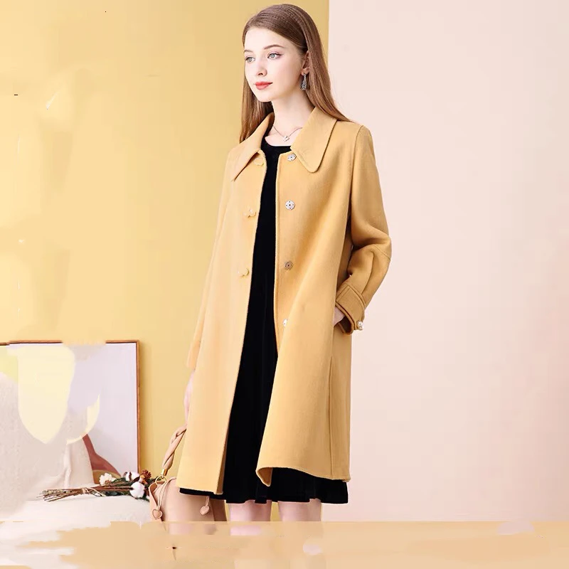 【撤柜样品】DJ613秋冬季气质百搭大衣外套