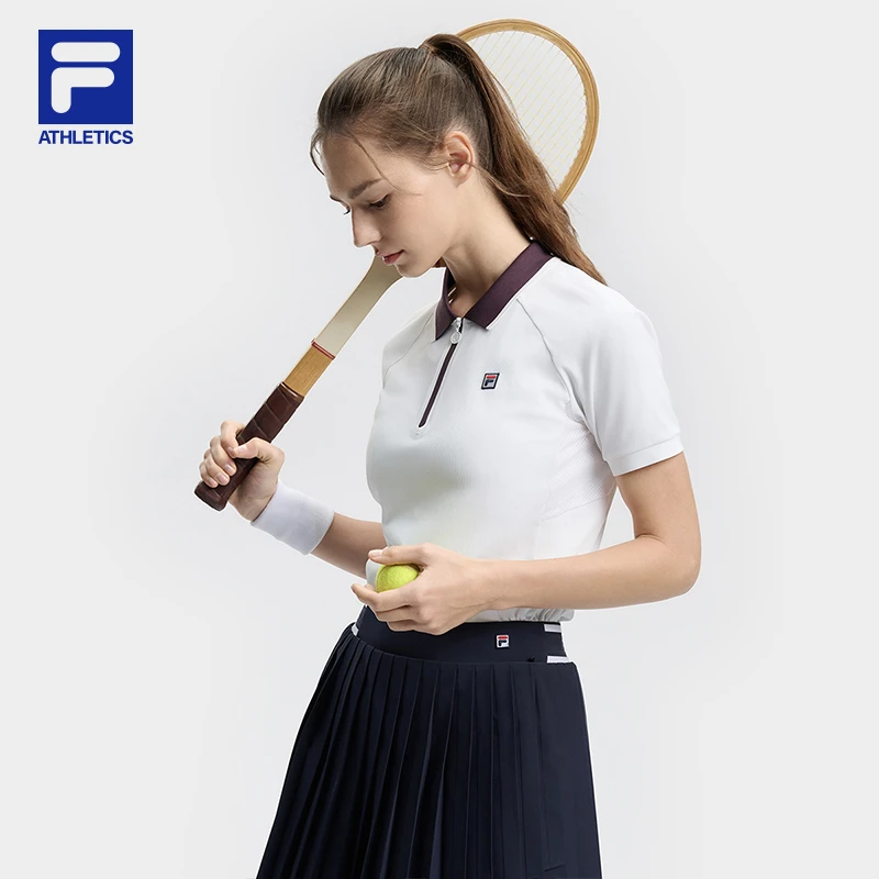 FILA/斐乐女款运动短袖polo衫【欧若风】时尚休闲百搭A11W433104F