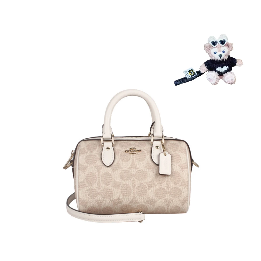 【官方授权】COACH/蔻驰 经典标志ROWAN斜挎包波士顿桶包 香港直邮