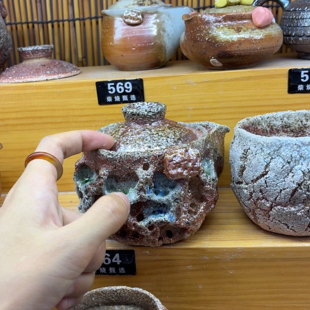 素***雅陶园柴烧，精品高货565折扣宝瓶泥纹