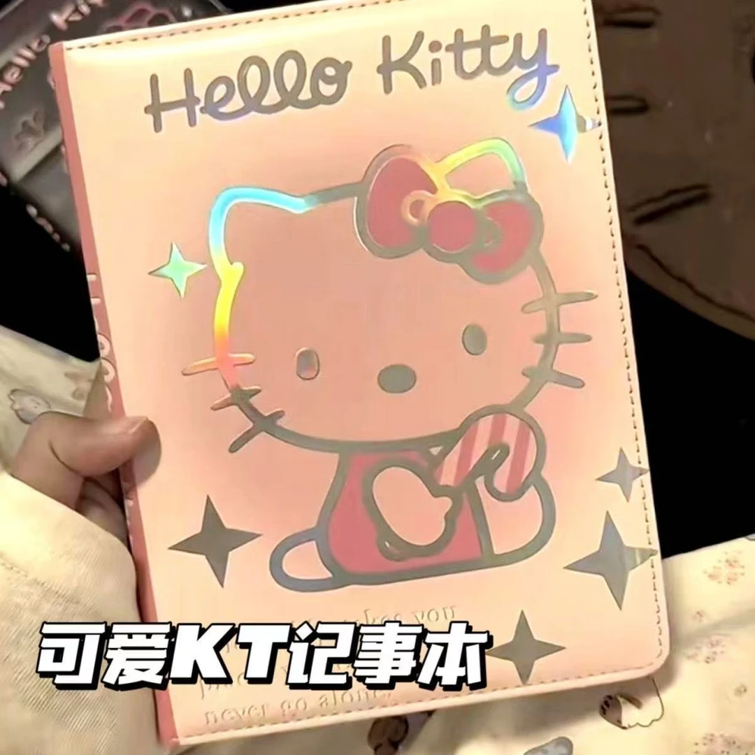 (明盒喜欢就拍) A5笔记本加厚复古彩页手账本KT猫三丽鸥记事本