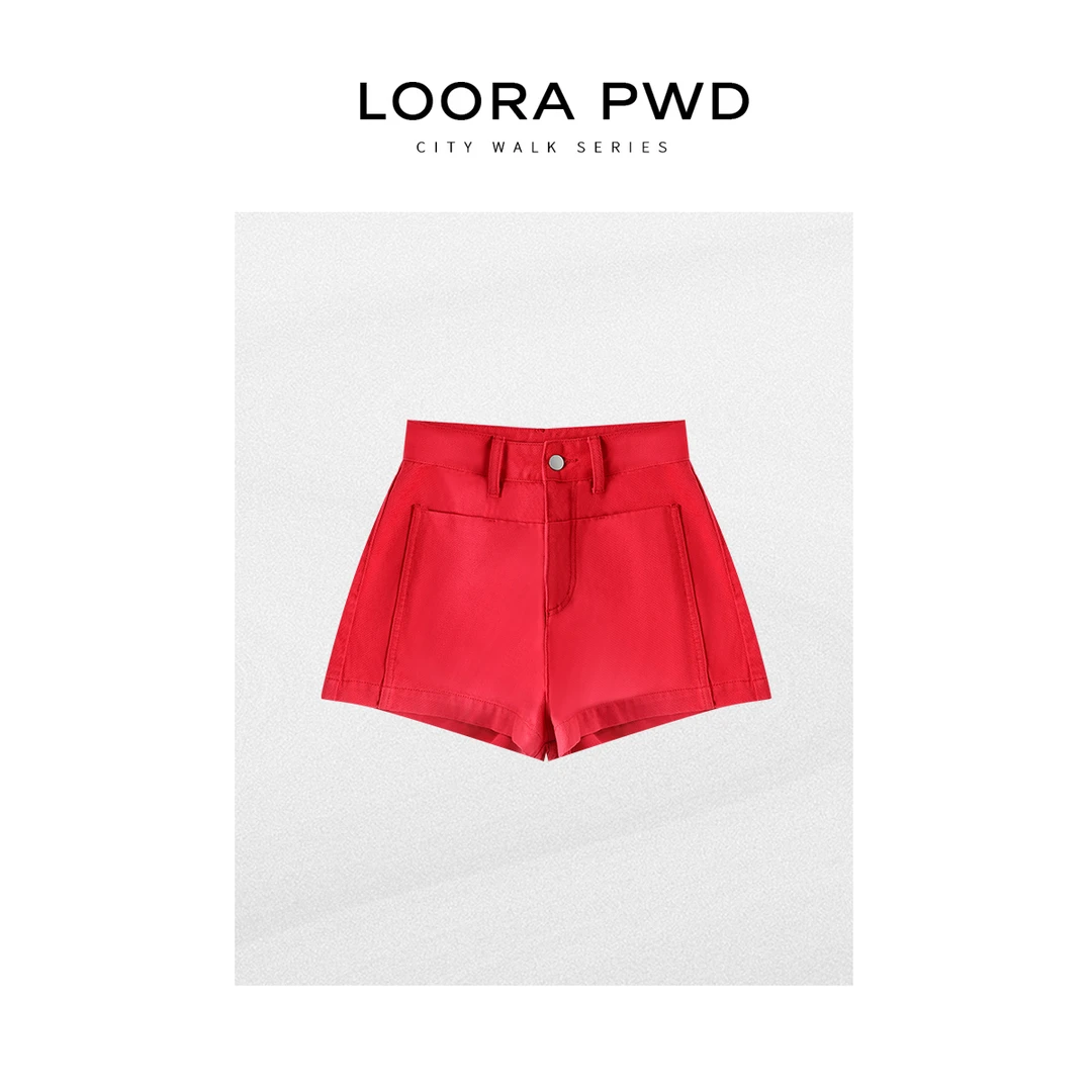 LOORAPWD/罗拉密码 夏季薄款显瘦短裤百搭纯欲辣妹风25CJBG0200N