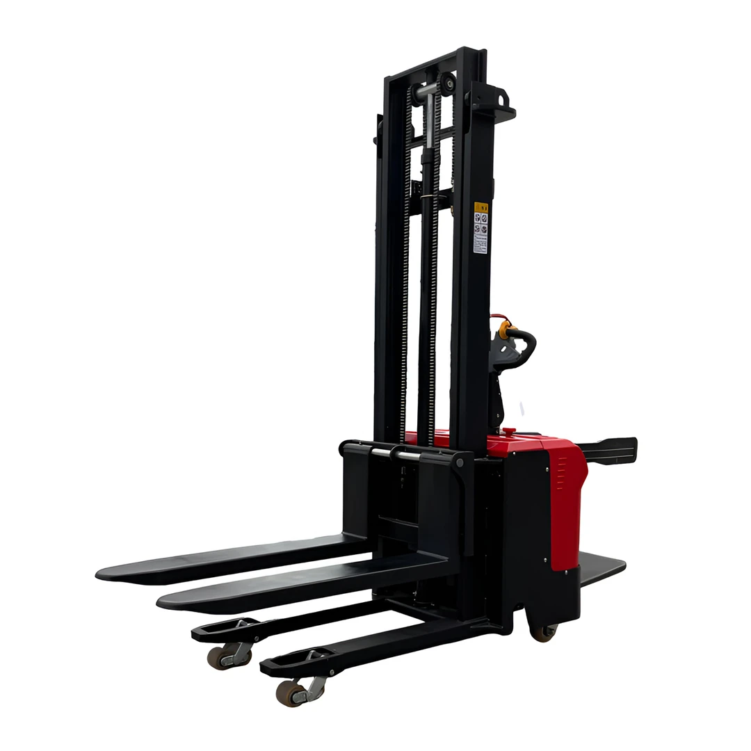 金葛全电动站驾式双提升堆高车叉车CDD-S