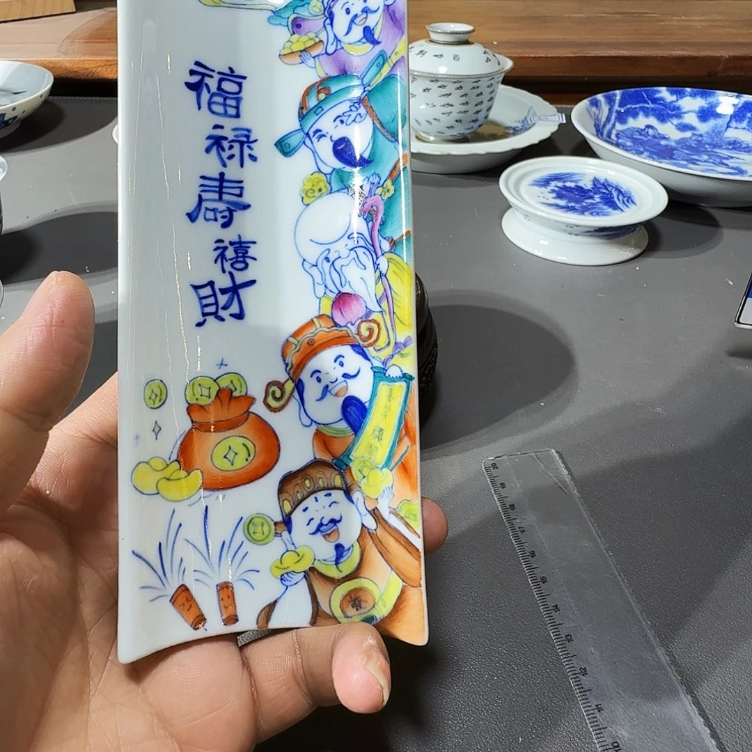 泥塑茶折手工手绘