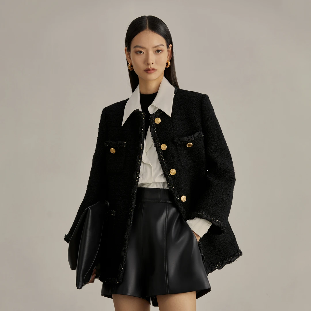 LYNEE 小香风重工花式织带外套女 LGD2DAW095