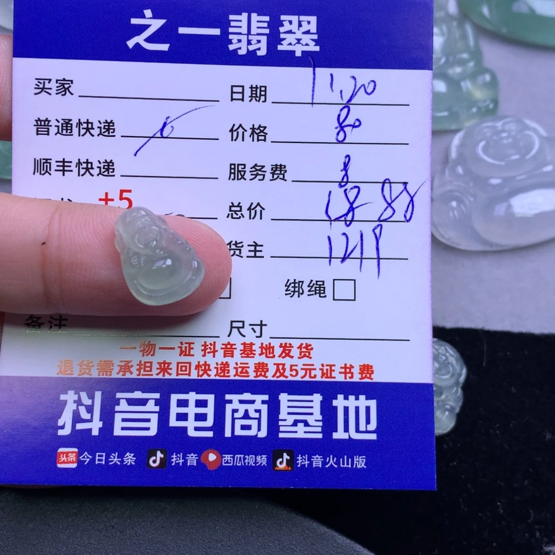 颈饰未镶嵌翡翠?