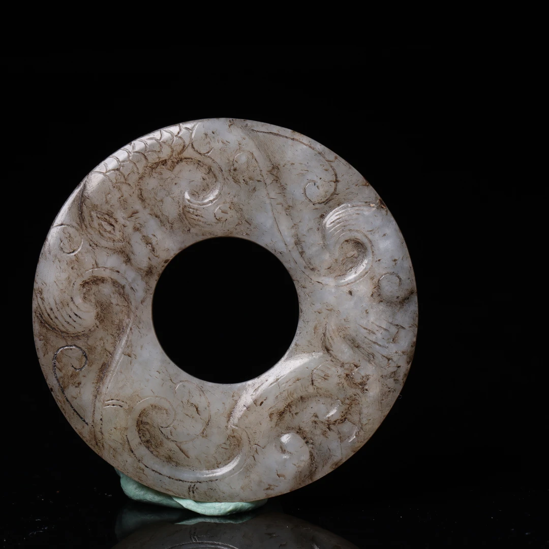 明代和田玉龙纹玉佩-NX