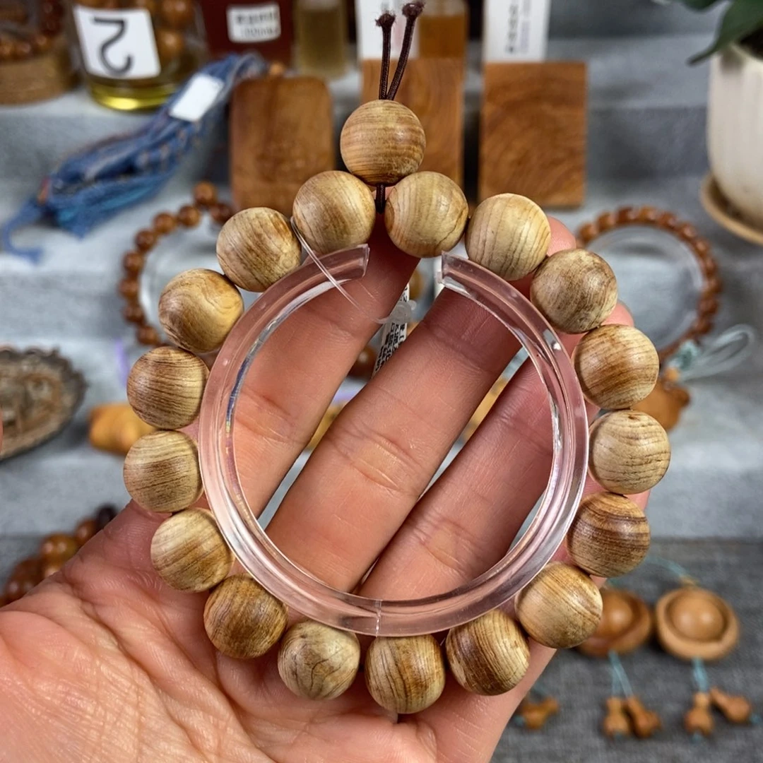 柏木（崖柏）手串/手链北太行高崖骨料无抛光12甜奶香