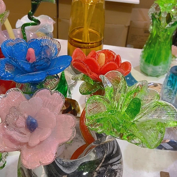 无铅玻璃琉璃花高45口9