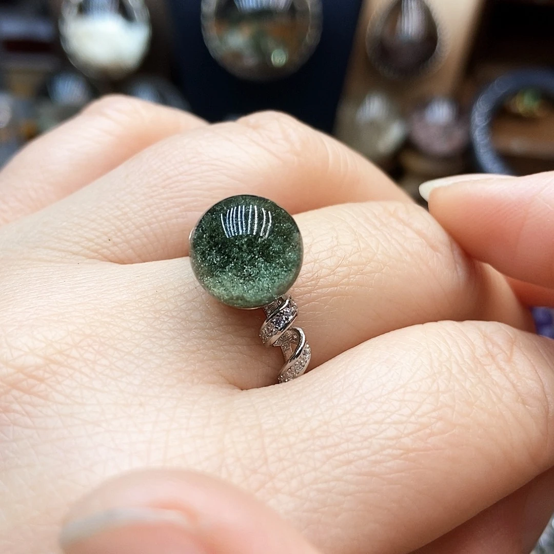 水晶戒指银S925镶嵌初**颜