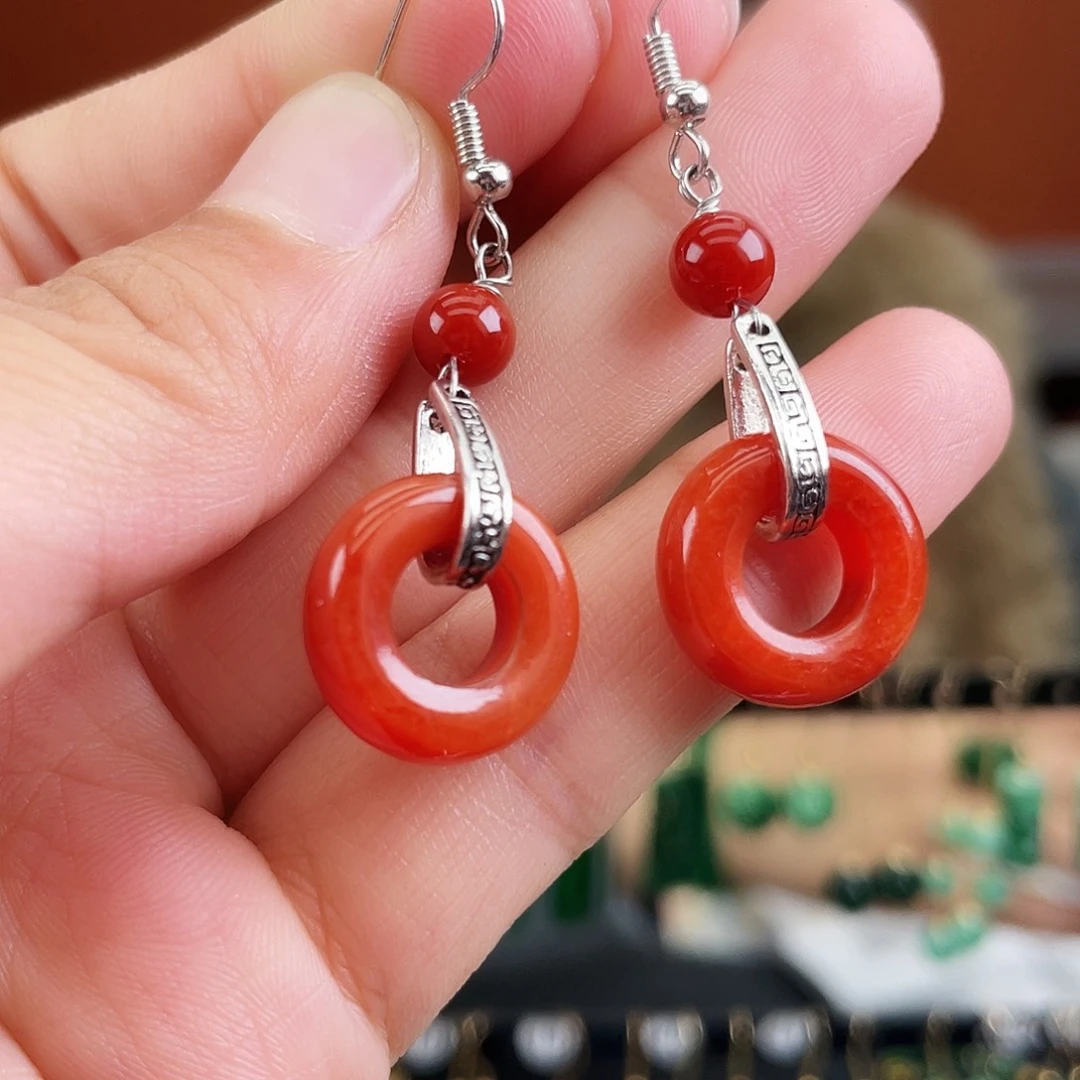 翡翠未镶嵌耳饰饰品