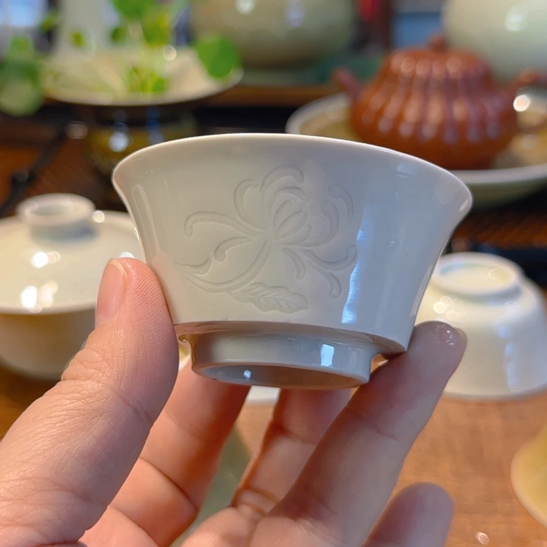 微瑕菊花小马蹄杯 60cc