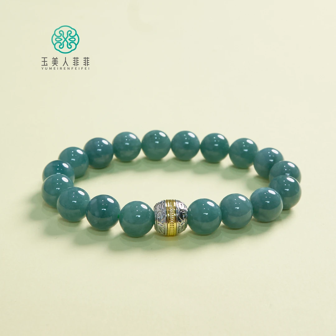 菲菲珠宝好+翡翠单圈手串约10mm-多样性发一