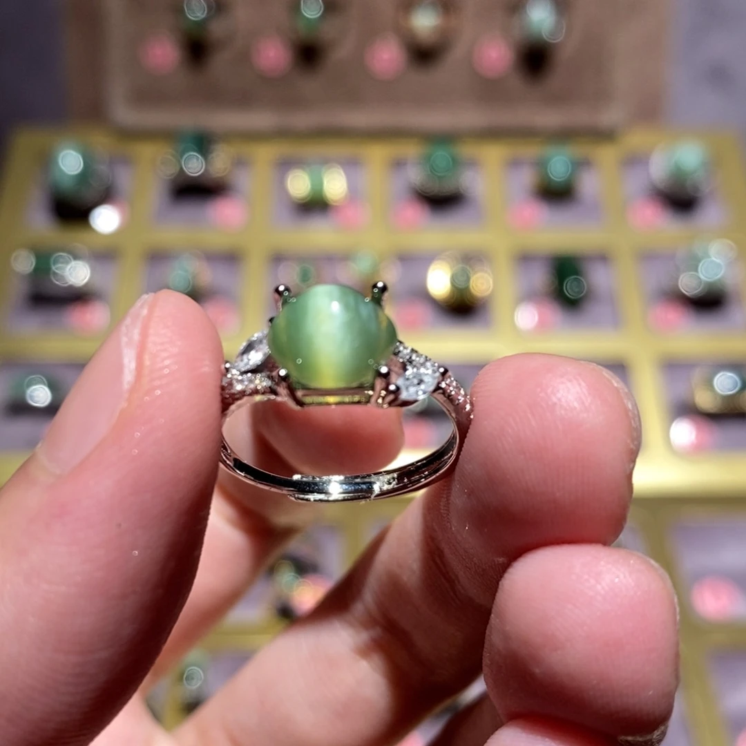 和田玉（碧玉）戒指未镶嵌