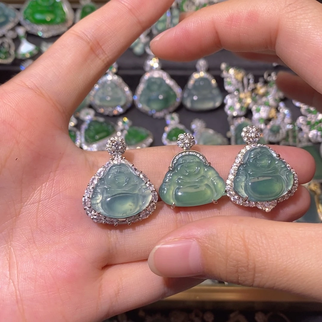 翡翠未镶嵌颈饰天然