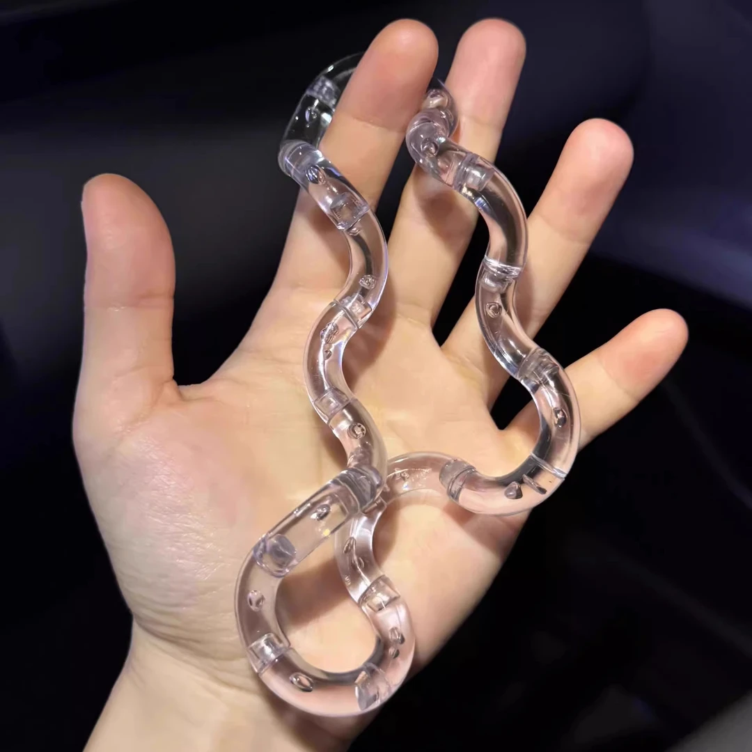 朋意扭扭乐百变扭扭圈水晶透明扭扭绳缠绕解锁变形绳子解压玩具