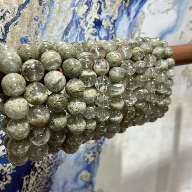 【月月家】Z055天然水晶 抹茶绿幽灵手串 多样性发其一