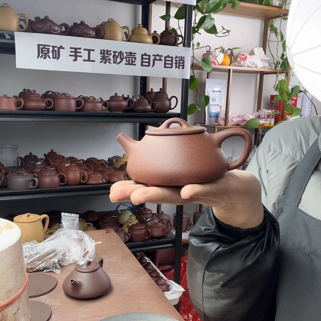 紫砂茶壶平盖石瓢